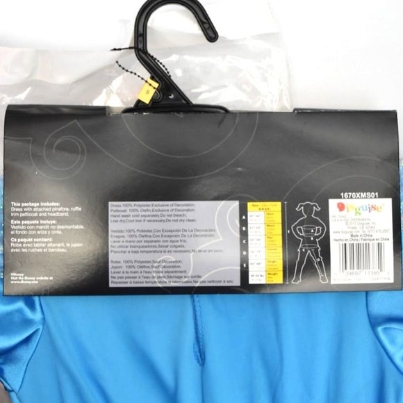 Alice IN Wonderland Movie Girl Costume Deluxe Girls Size S 4 to 6X plus tights - Picture 4 of 6